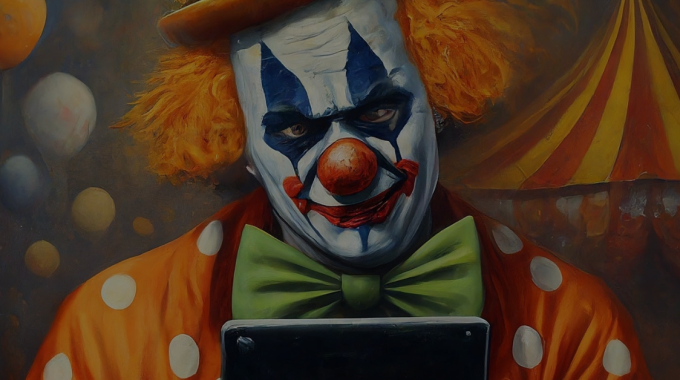 A Book Worm Clown Reads His Favorite Extreme Horror Books On Kindle Unlimited During His Downtime Working At The Circus