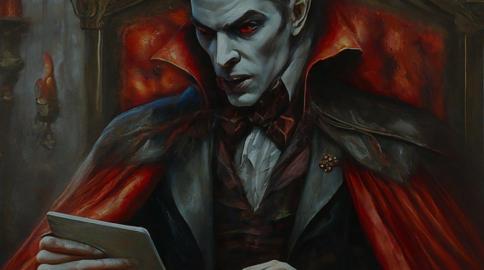 A Book Loving Vampire Takes A Bite Out Of His TBR List With A Kindle